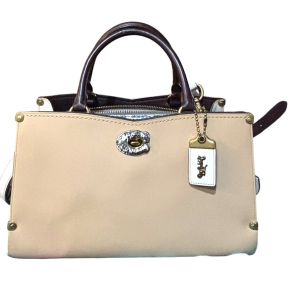Coach 1941 Mason Carryall in Glovetanned Leather with Exotic Snake Skin Trim - Picture 1 of 15